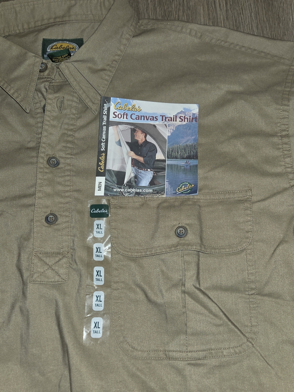 Cabela's Soft Canvas Trail Shirt in Khaki